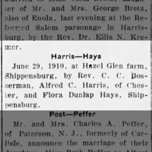 Hays - Harris - Wedding